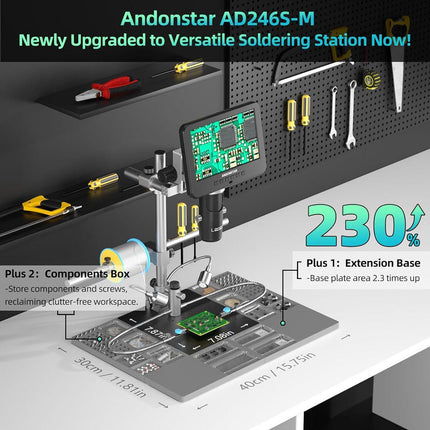 Andonstar AD246SM - Plus 7" 3 - Lens HDMI Digital Microscope - Elektor