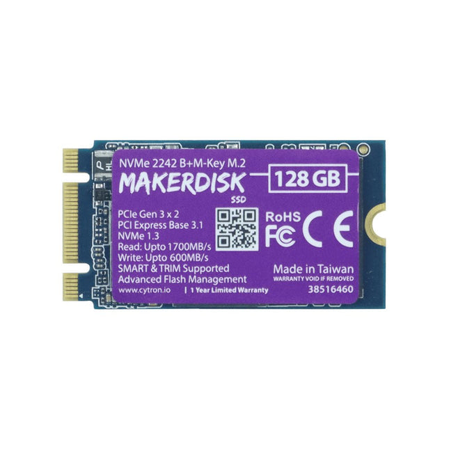 MakerDisk M.2 SSD with pre - installed Raspberry Pi OS (128 GB) - Elektor
